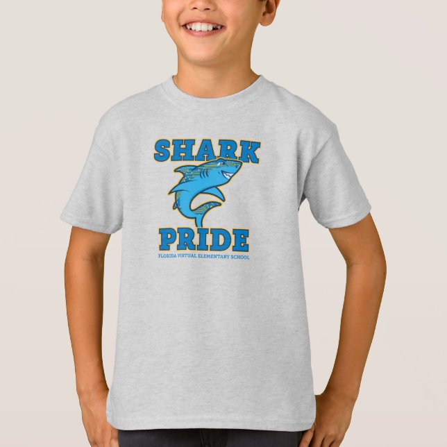 FVES Shark Pride, Ash Youth T-Shirt (Front)