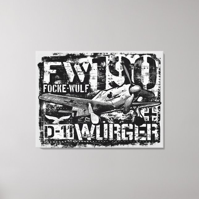 Fw 190 D-11 Canvas Print (Front)