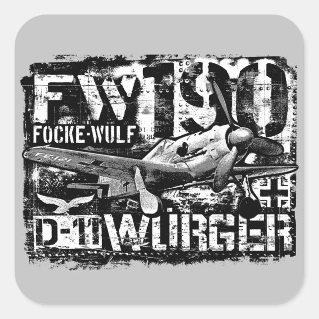 Fw 190 D-11 Square Sticker (Front)