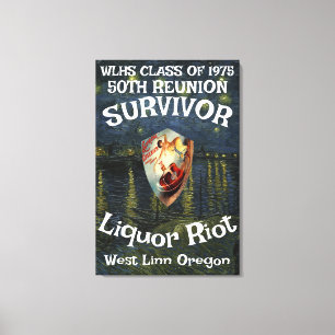 FW HG SL Survivor WLHS 50TH REUNION CLASS 1975 Canvas Print