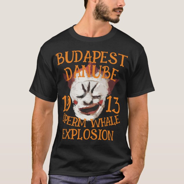 FW HG SL Whale Explosion BUDAPEST DANUBE RIVER T-Shirt (Front)