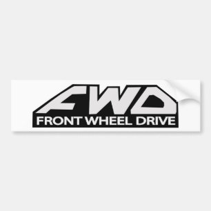 FWD Front Wheel Drive Bumper Sticker