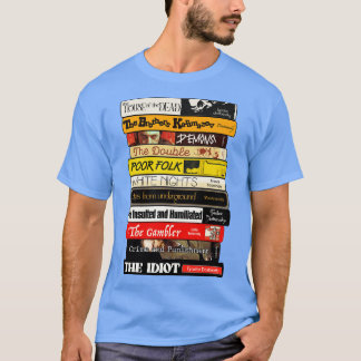 Fyodor Dostoyevsky Books Stack T-Shirt