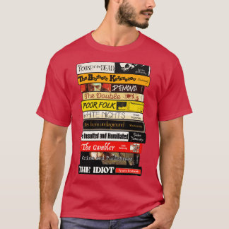 Fyodor Dostoyevsky Books Stack T-Shirt