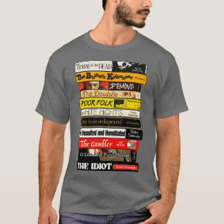 Fyodor Dostoyevsky Books Stack T-Shirt
