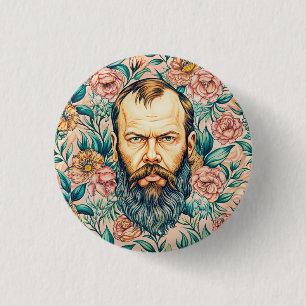 Fyodor Dostoyevsky - Russian Literature 3 Cm Round Badge