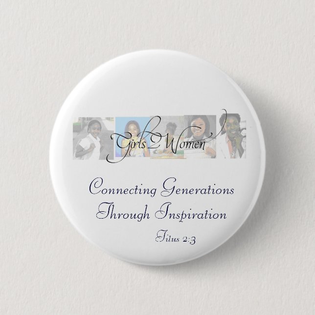 g2wlogo, Connecting Generations Through Inspira... 6 Cm Round Badge (Front)