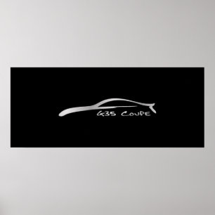 G35 Brush Stroke - Silver Poster