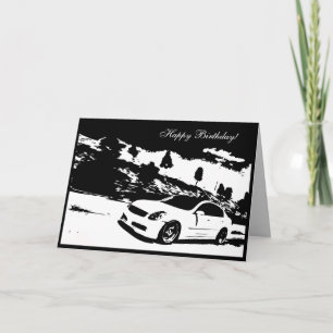 G35 Sedan Car themed Birthday Card