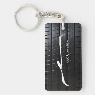G37 Convertible with tire tread Key Ring