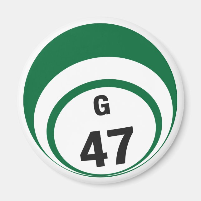 G47 bingo ball fridge magnet (Front)