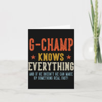 G-champ knows everything father's day retro
