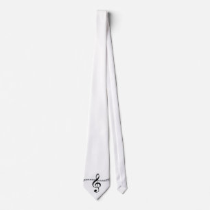 G-Clef Piano Keyboard Tie