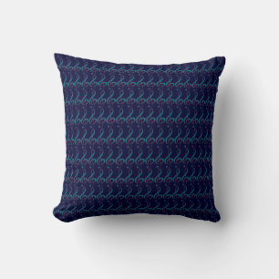 G-clefs blue music_decorative cushion