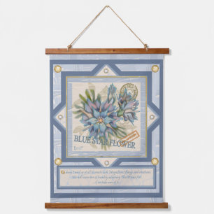 G Creation Office blue flower Hanging Tapestry