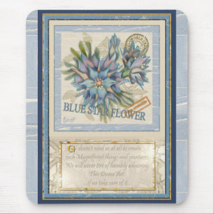 G Creation Office blue flower Mouse Pad