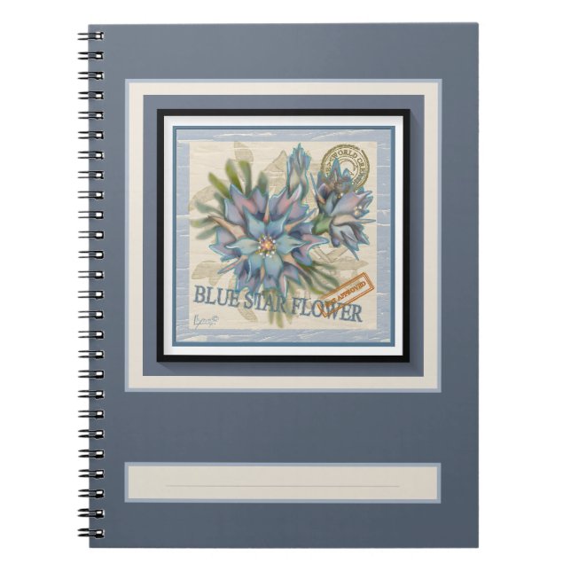 G Creation Office blue flower Notebook (Front)