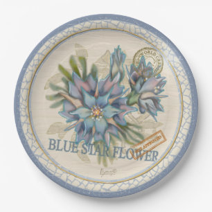 G Creation Office blue flower Paper Plate