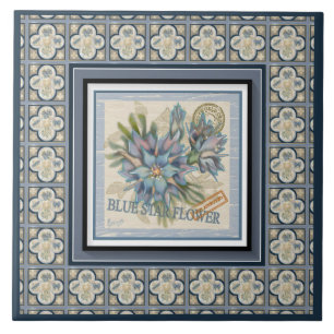G Creation Office blue flower Tile