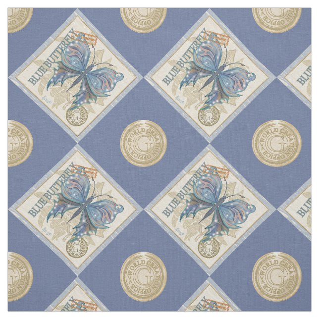 G Creation Office butterfly Fabric (Swatch)