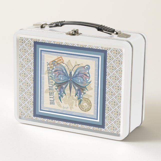 G Creation Office butterfly Metal Lunch Box (Front)