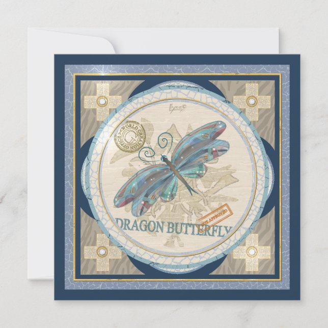 G Creation Office dragonfly blank card (Front)
