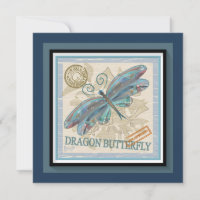 G Creation Office dragonfly blank card