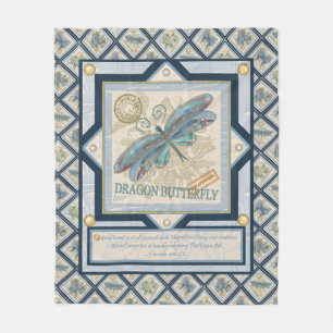 G Creation Office dragonfly Fleece Blanket