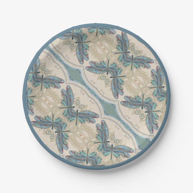 G Creation Office dragonfly Paper Plate (Front)