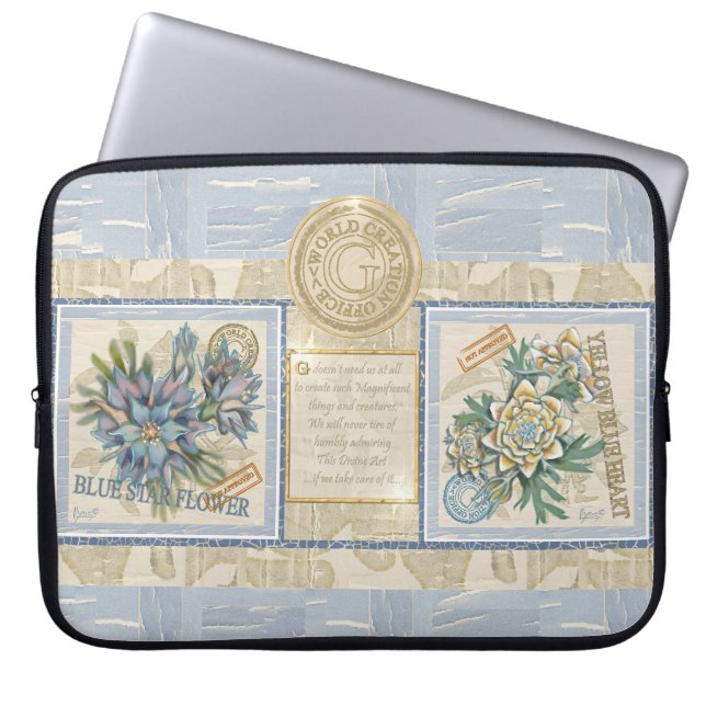 G Creation Office flowers Laptop Sleeve (Front)