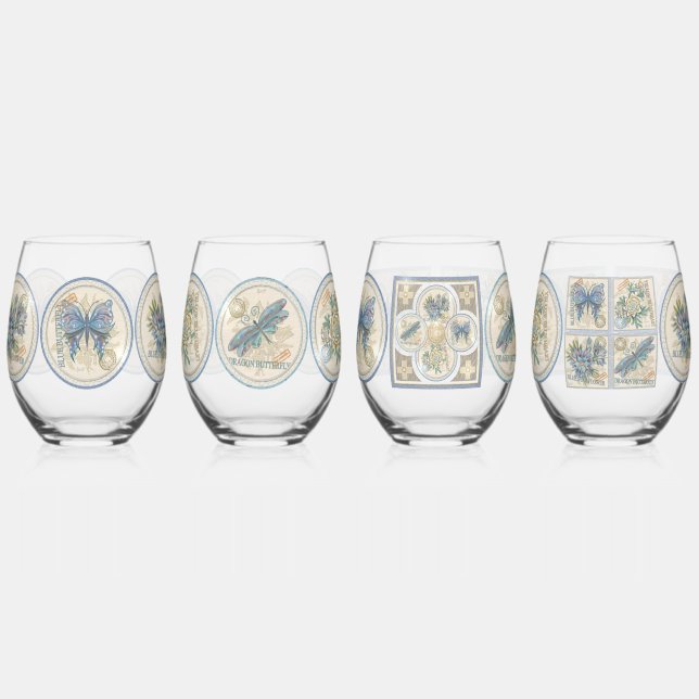 G creation office stemless wine glass (Left)