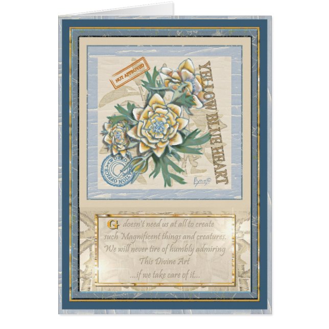 G Creation Office yellow flower blank card (Front)