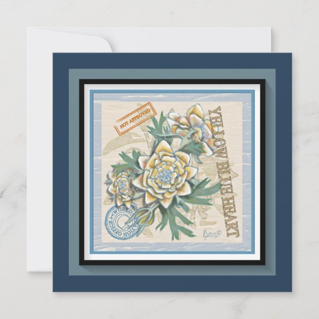 G Creation Office yellow flower blank card (Front)