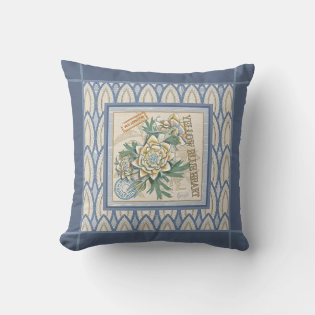 G Creation Office yellow flower Cushion (Front)