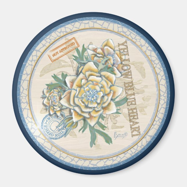 G Creation Office yellow flower Magnet (Front)