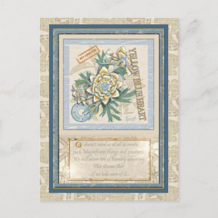 G Creation Office yellow flower Postcard