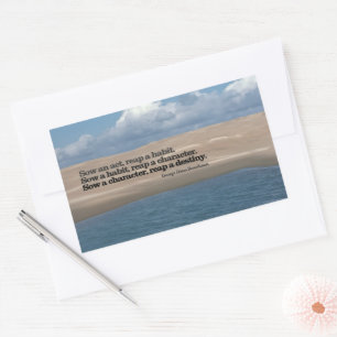 G. D. Boardman Inspirational Quote "Sow an act"  Rectangular Sticker