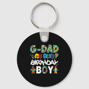 G dad of the bday boy autism awareness puzzle key ring