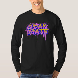 G day Mate Australia Vaporwave Aesthetic Glitch T-Shirt