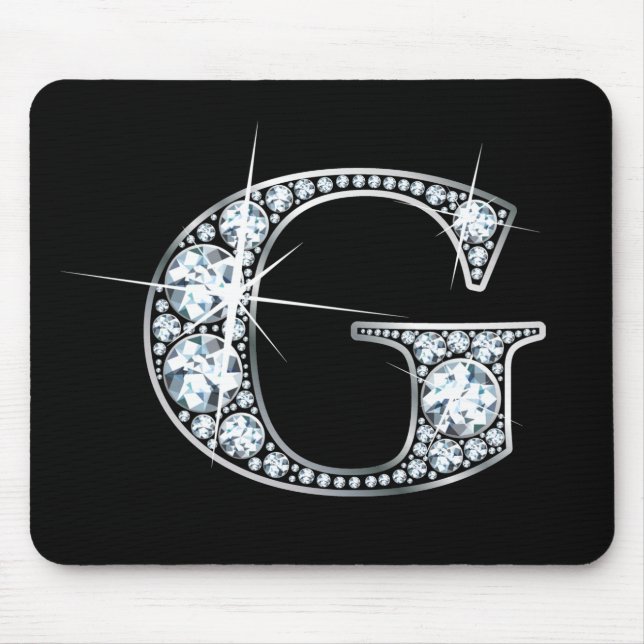 "G" Diamond Bling Mousepad (Front)