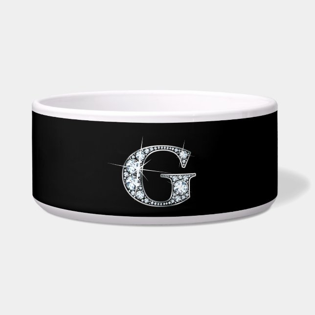 G "Diamond Bling" Pet Bowl (Front)