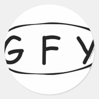 G F Y CLASSIC ROUND STICKER