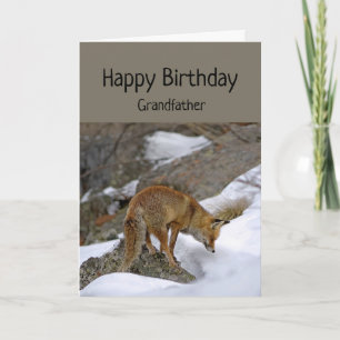 G Grandfather Wonderful Birthday Fox Animal Card