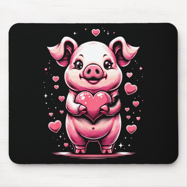 G Holding Heart Valentines Day Cute Valentine 1  Mouse Pad (Front)