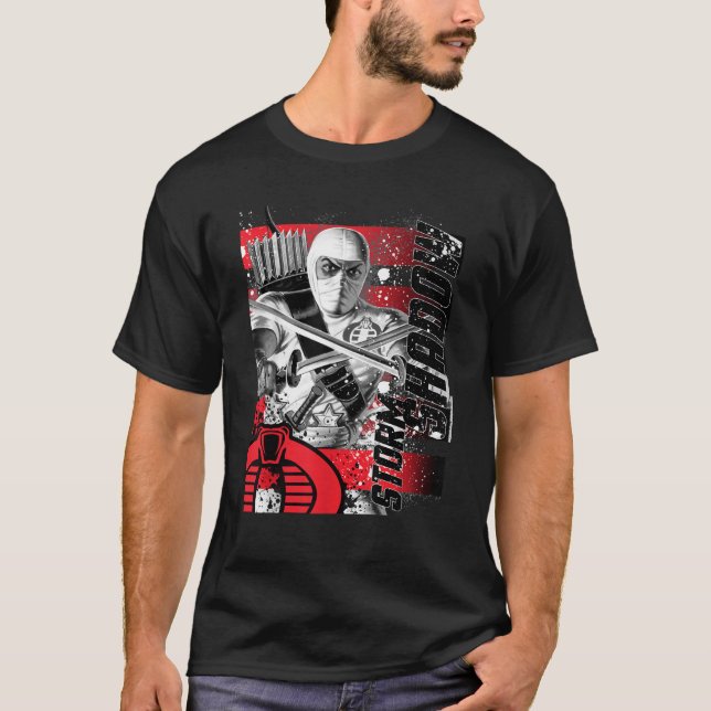 G I Joe Storm Shadow Paint Splatter Logo  T-Shirt (Front)