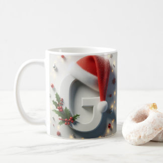 G Initial Christmas Mug – Festive Letter Design