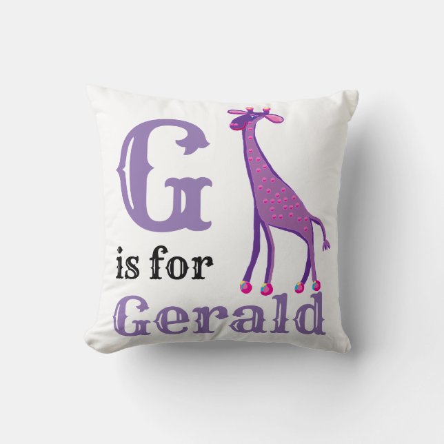 G is for Gerald baby boy  Cushion (Front)