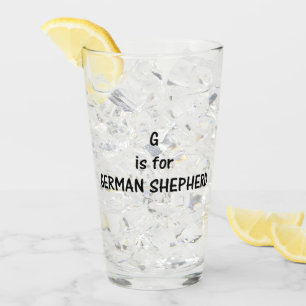 G Is For German Shepherd Glass