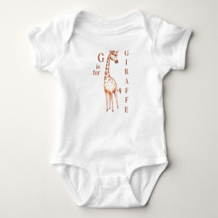G is for GIRAFFE Whimsical Baby Bodysuit