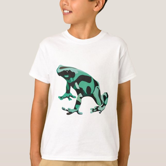 G is for Green and Black Poison Dart Frog T-Shirt (Front)